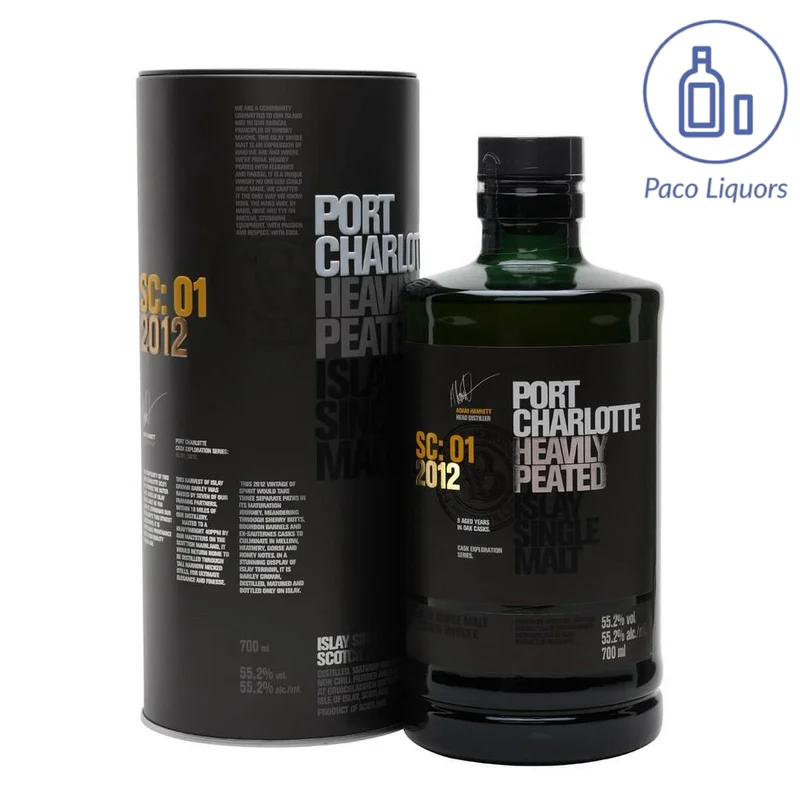Bruichladdich Port Charlotte SC:01 2012, 9 Year Old Islay Single Malt Scotch Whisky  (70cl, 55.2%)
