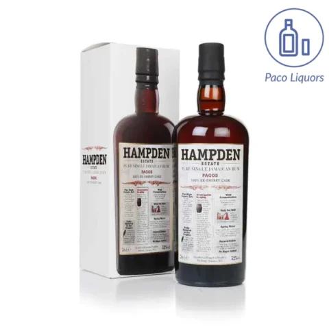 Hampden Pagos Estate Pure Single Jamaican Rum 100% Ex Sherry Cask ABV 52% 700ml