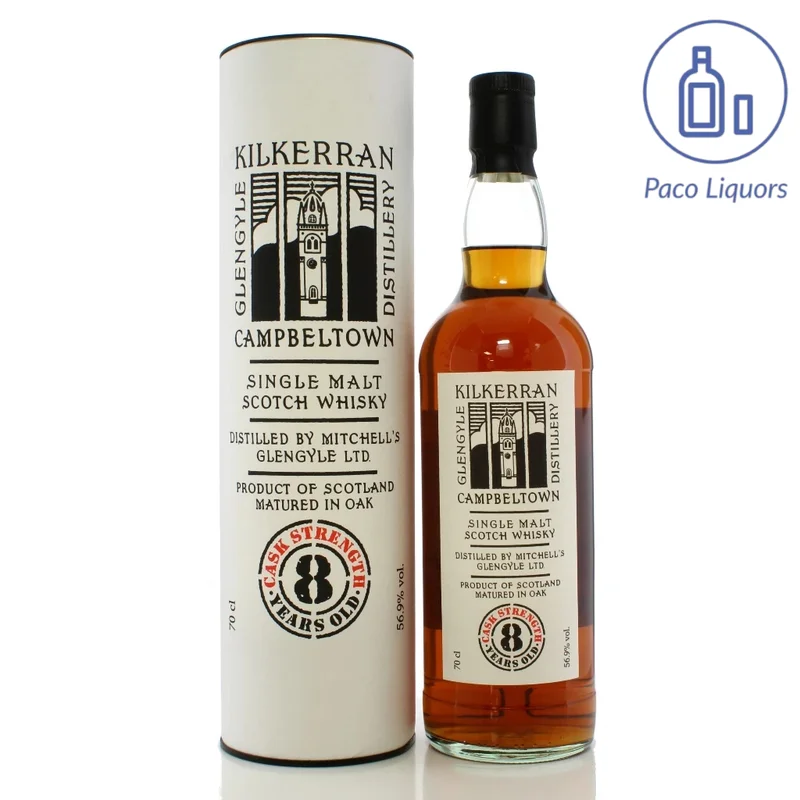 Kilkerran 8 Year Old Cask Strength – Bourbon Cask Matured 56.2% Batch 1 (with box)