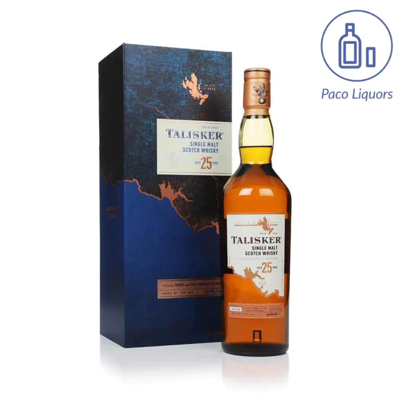 Talisker 25 years Single Malt Scotch Whisky New Packaging